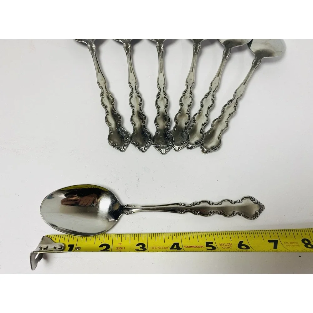 7 Place Oval Soup Spoons Oneida Deluxe MOZART Stainless 6 3/4